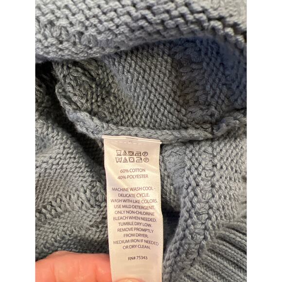 Cupcakes & Cashmere Textured Knit Sweater Blue Women's XL - Picture 7 of 9